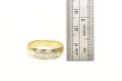 14K Yellow Gold 0.32 Ctw Diamond Classic Men's Wedding Ring