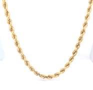 Popular Yellow Gold Rope Chain Necklace
