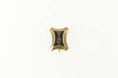 14K Yellow Gold Theta Delta Theta Enamel Ornate Lapel Pin/Brooch