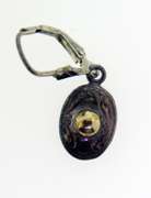 14KT Yellow Gold And Sterling Silver Vintage Drop Earrings