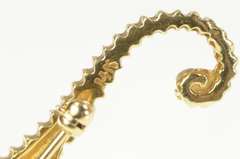14K Yellow Gold Sea Horse Ocean Animal Ruby Eyed Vintage Pin/Brooch