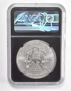MS70 2019-W Burnished Silver Eagle First Day Washington Signed - NGC