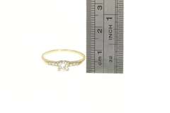 14K Yellow Gold 1940's 0.46 Ctw VVS Diamond Classic Engagement Ring