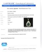 Incredible White Gold Green Tourmaline and Diamond Pendant on Chain
