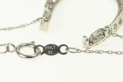 14K White Gold 0.37 Ctw Diamond Horse Shoe Good Luck Necklace