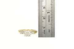 14K Yellow Gold Three Stone Diamond Promise Engagement Ring