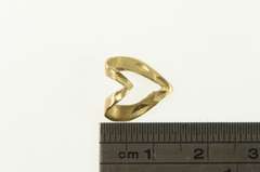 14K Yellow Gold Diamond Cut Curvy Heart Love Symbol Pendant