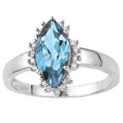 2.22CT BABY SWISS BLUE TOPAZ STERLING RING