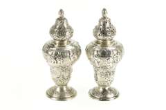 800 Silver 19th Century German Fairy Tail Salt Pepper Shaker