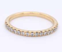Brilliant Rose Gold Lab Grown Diamond with Yellow Gold Diamond Wedding Set