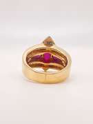 14kt Solid Yellow Gold, Ruby, & Diamond Ring