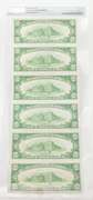 (6) Uncut Sheet 1929 $10 FR#1801-1 Nat'l Currency PMG 63EPQ Choice UNC