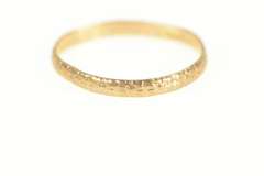 10K Yellow Gold Victorian 1.7mm Blossom Pattern Baby Band Ring