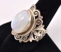 Moonstone Set In Sterling Silver Ring