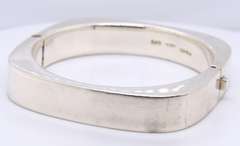 925 Sterling Silver Signed Bangle Bracelet