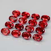 Set of 16 top red VS Garnets weighing 9.23 carats