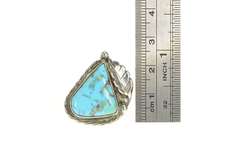Sterling Silver Native American Turquoise Leaf Statement Ring