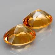 High fire 6.76ct golden yellow Citrine pair