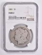 FAIR 2 1881 Morgan Silver Dollar NGC Lowball Low Ball