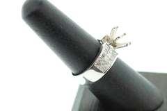 14kt Solid White Gold & Diamond Semi-Mount Ring Setting