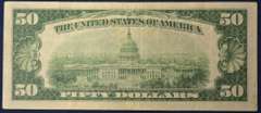 Series 1934 $50 Federal Reserve Note, Circulated.