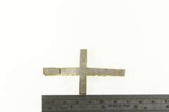 10K Yellow Gold 1.00 Ctw Pave Diamond Encrusted Cross Pendant