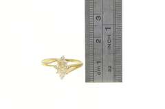 14K Yellow Gold Squared Classic Cluster Statement Ring