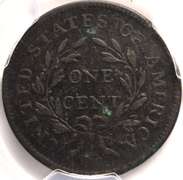 1797 Draped Bust Large Cent PCGS Genuine Exc. Corrosion-F Detail Rev Of 1795, Plain Edge