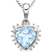 4/5CT BLUE TOPAZ SILVER PENDANT