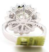 New 3.48ctw Round Diamond Double Frame Engagement Ring in 14K