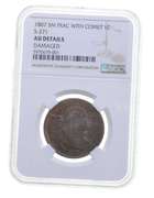 AU DETAILS 1807 Draped Bust Large Cent SM FRAC WITH COMET S271 NGC