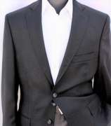 Black Color Textured Modern Fit Notch Lapel Sport Coat