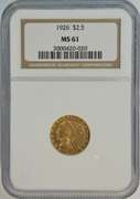 Choice BU 1926 US $2.50 Indian Gold Piece. NGC MS61