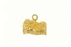 14K Yellow Gold Mount Rushmore Presidents US Landmark Charm/Pendant