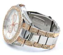 Bebe Rhinestone Chronograph Watch