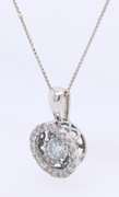 Elagant White Gold Love in Motion Diamond Pendant on Chain