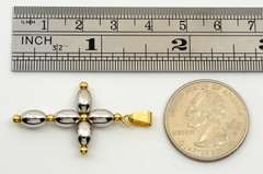 Stylish White & Yellow 18k Cross