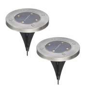 2PCS 4LED Solar Ground Lights Floor Decking Patio