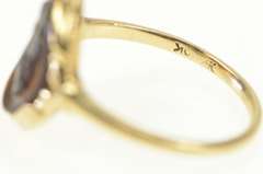 10K Yellow Gold Victorian Carved Carnelian Intaglio Statement Ring