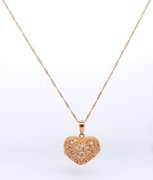 925 Sterling Silver Heart Shaped Locket Pendant on Chain