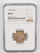 MS61 1916 Indian Head Buffalo Nickel - Graded NGC