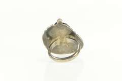 Sterling Silver Native American Turquoise Leaf Statement Ring