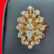 CERTIFIED LADIES 14K GOLD AND DIAMOND RING