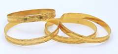 21kt Yellow Gold 4 Bangles