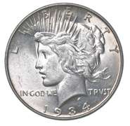 1934-D Peace Silver Dollar