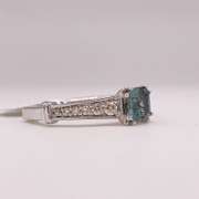Rare Tourmaline & Diamond Ring in 14kt Solid Gold