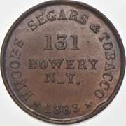 1863 Segars & Tobacco Civil War Token NY630 C