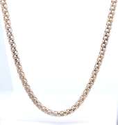 Vintage Italian Sterling Silver Popcorn Chain Necklace