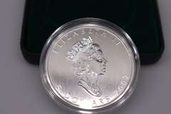 1oz silver maple leaf coloured coin