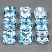 Great quality 10.77ct 9 pc sky blue Topaz set